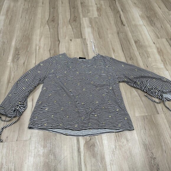 Women’s Nanette Lepone Black White Striped Small S - Picture 2 of 8